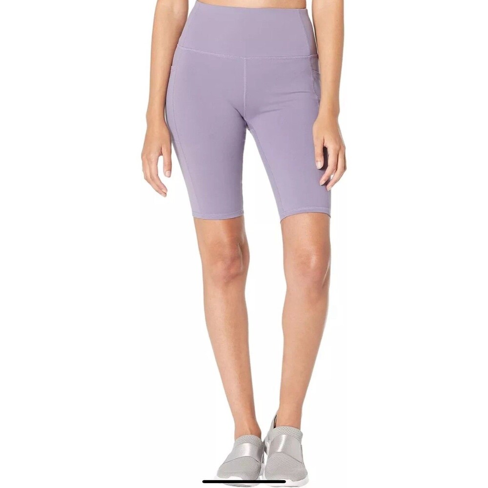 Skechers Womens Walk Go Flex High Waisted 10" Bike Short w Pockets Sz 3XL Purple